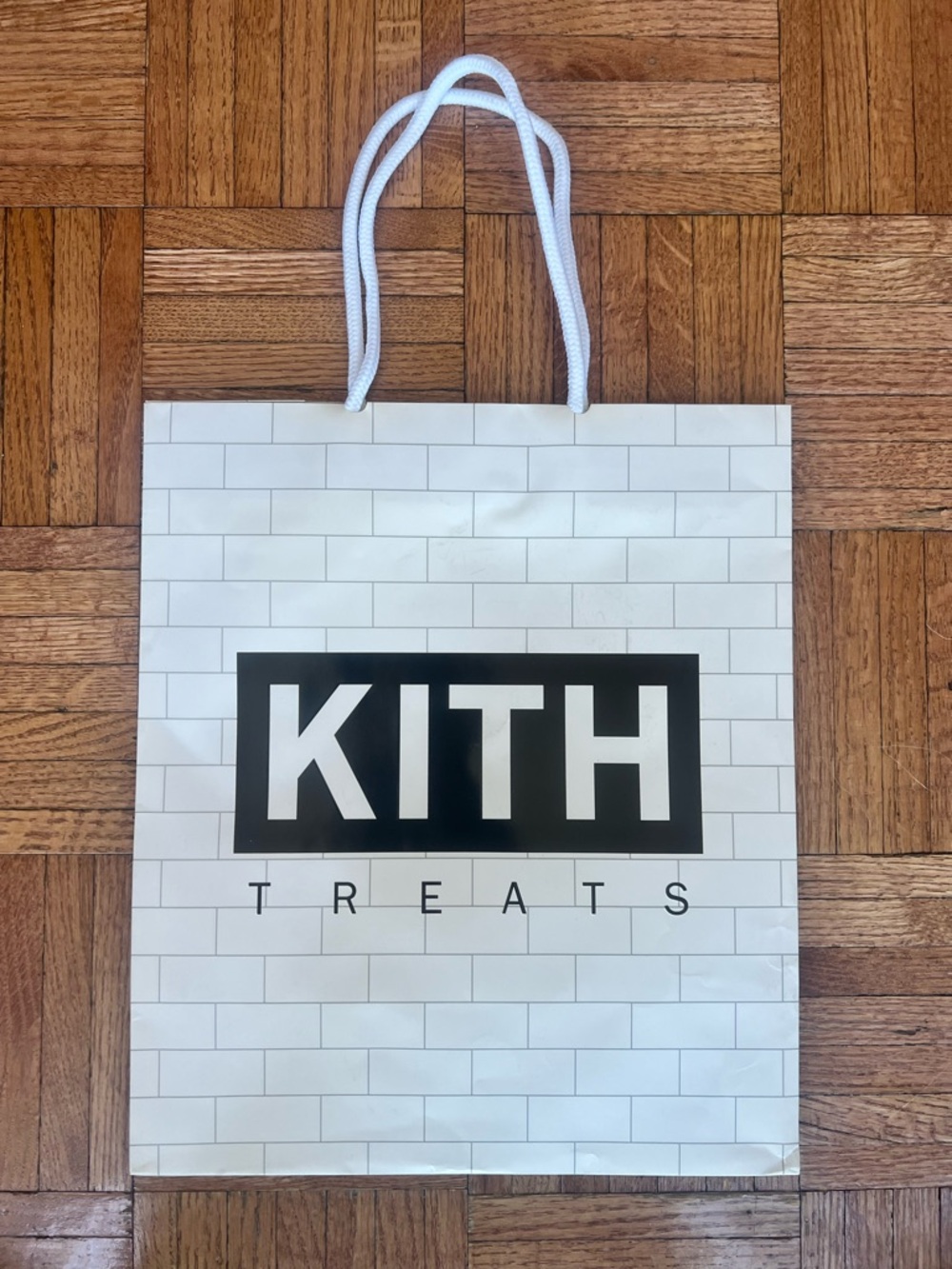 Kith White and Black Logo Gift Bag